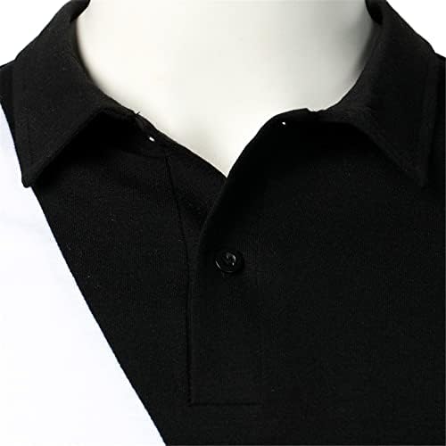 Xzhdd חולצות פולו שרוול ארוך לגברים, צוואר כפתור קדמי קדמי פונה כלפי מטה טלאים מפוספסים חולצה מזדמנת