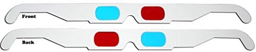 משקפיים אנאגליף 3 ד עם עדשות אנאגליפיות אדומות וציאניות עבור סרטים, קטעי וידאו, טלוויזיה ותמונות, אידיאלי