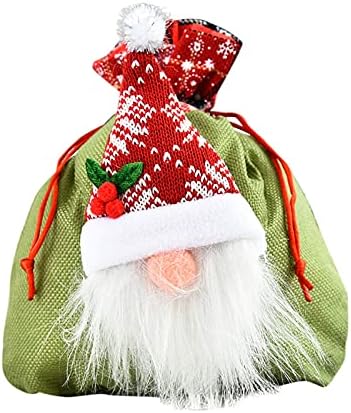 שיוס חג המולד קישוט חורף חגים בובת שקיות שלוש-בובת סוכריות תיק תיק עתיק גן גמד