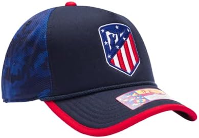 דיו מאוורר אתלטיקו מדריד ' 1 ' מתכוונן כובע כדורגל בסגנון נהג משאית / כובע כחול כהה
