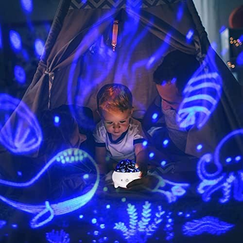 אוקטובר 2022 משודרג ילדים לילה אור חד קרן מתנות אוקיינוס אור מקרן חד קרן צעצועי בנות 360 תמימות מסתובב