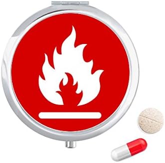 אש אדום כיכר אזהרת סימן גלולת מקרה כיס רפואת אחסון תיבת מיכל מתקן
