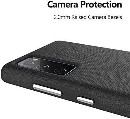 מקרה שכבות כפולות של Kiomy עבור Samsung Galaxy S20 Fe 5g + 2 חבילות מגן מסך זכוכית מחוסמת, הגנה על גוף