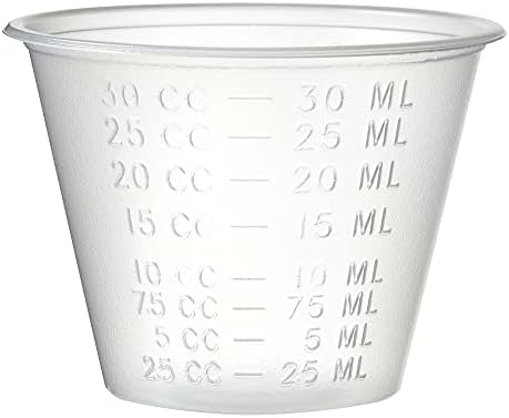 רפואה כוסות - חד פעמי בוגר רפואי כיתה פלסטיק מדידת כוסות