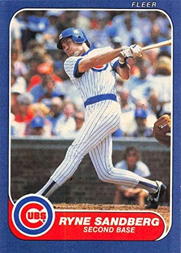 1986 Fleer 378 Ryne Sandberg NM-MT Chicago Cubs Baseball