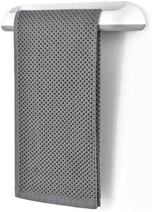 מוט מגבת יד אוסטי קיר דבק עצמיות מחזיק מגבות רכוב על חדר אמבטיה מוט אחסון מטבח, חומר ABS, 28 סמ