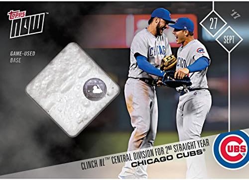 2017 Chicago Cubs Clinch NL Topps Central Now 663A משחק משומש כרטיס Relic 30 - משחק בייסבול משומש קלפים