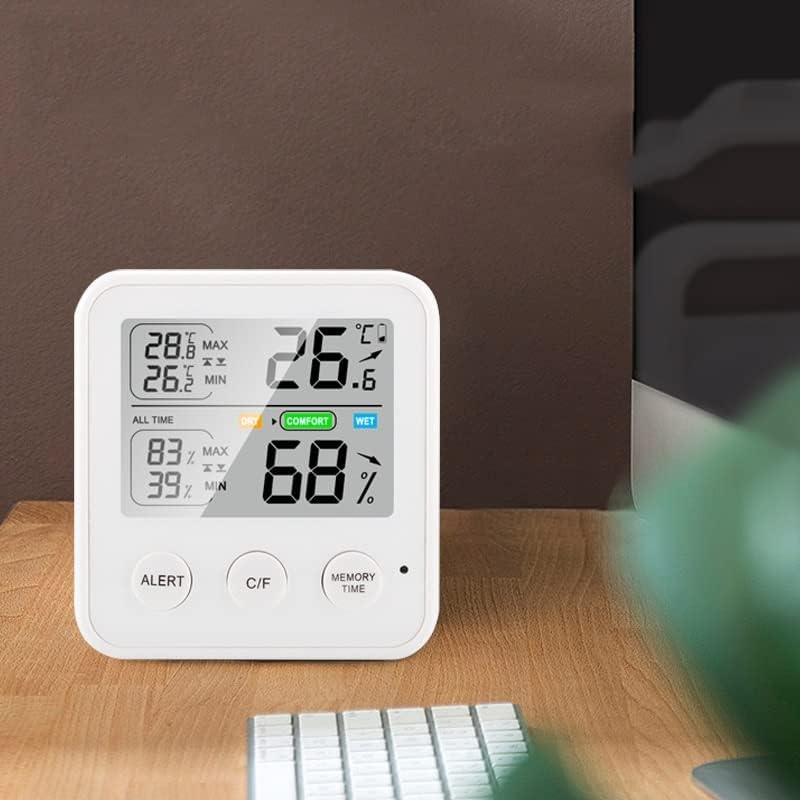ZSEDP טמפרטורה דיגיטלית מד ולחות מד טמפרטורה אלקטרונית ביתית רב -פונקציונלית טמפרטורה ולחות