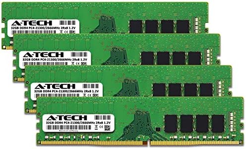 A-TECH 128GB DDR4 2666 MHz UDIMM PC4-21300 CL19 DIMM 2RX8 מודולי זיכרון זיכרון RAM ללא ECC