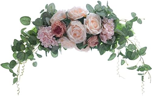 הדמיה של קשת חתונה של הוקאי קישוט פרחים פרח פרח דלת דלת מגעת דלת דלת קיר פרחי משי תלויה
