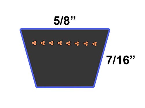 D&D PowerDrive 5LK580 KEVLAR V חגורה, אורך 58 , רוחב 0.62