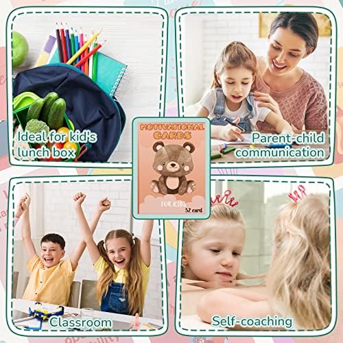 סט של 52 כרטיסי אישור לילדים כרטיסי פלאש ביטוי מוטיבציה מתנות מדיטציה כרטיסי אישור יומיים חיוביים הערכה