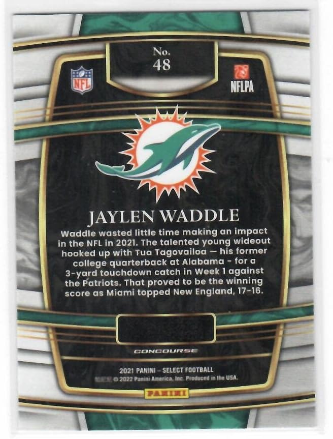 2021 PANINI SELECT 48 JAYLEN WADDLE CONTORASE MIAMI DOLPHIN