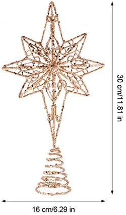Aboufan Anise Star Tree Toem Topper קישוט ברזל אמנות חג המולד צמרת צמרת טופר קריאייטיב אניס כוכב עדין