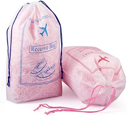 12 יחידות שקיות אחסון מגרש פלסטיק שקוף עם חוט כותנה חלבית נסיעות משומשות כיסי קיבולת גדולים כיסים לכיסי