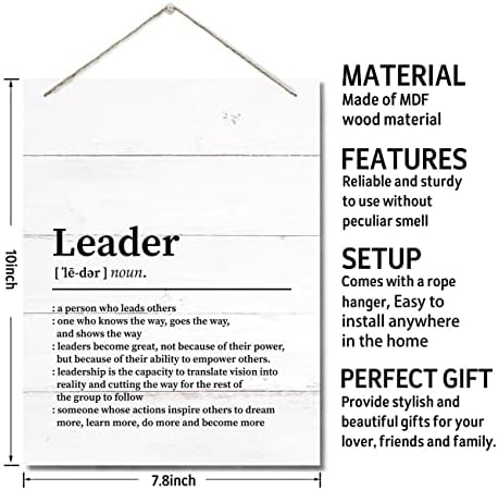 מתנות למנהיגות שלט עיצוב, תלייה של שלטי עץ של לוח קיר מודפס