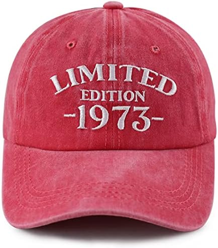מהדורה מוגבלת 1973 בייסבול כובעי עבור גברים נשים, 50 יום הולדת קישוטי מסיבת כובע, מצחיק מתכוונן אבא
