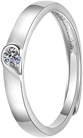 טבעת לגברים של ולנטיין יום מתנה של חברת מתנה לנשים זוגות לב-לב וטבעת פתוחה בפה חיה