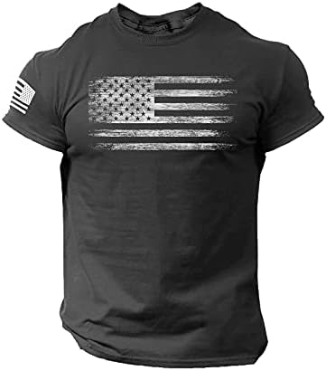 חולצות 4 ביולי לחולצות שריר קיץ חולצת טי קיץ יום עצמאות גרפית ארהב דגל אמריקאי דגל גדול וגבוה