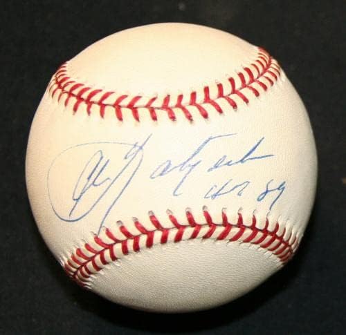 קרל יסטרזמסקי חתום על בייסבול OAL חתימה עם חתימה עם HOF Red Sox PSA/DNA AL87568 - כדורי חתימה עם חתימה