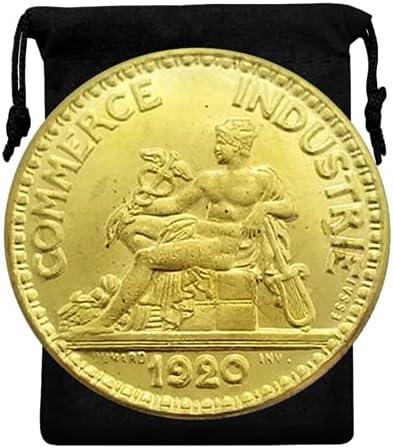 עותק קוקריט 1920 צרפת 2 פרנקים בבריטניה מטבע-ריפליקה בריטניה הגדולה סילבר דולרי פינה זהב מטבע רויאל