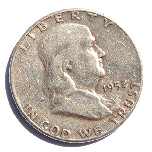 1952 ארצות הברית של אמריקה בנימין פרנקלין2 מטבע חצי דולר מאוד בסדר