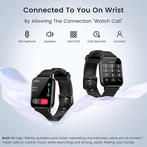 Watch Smart, 2023 החדש ביותר 1.69 '' HD LCD Bluetooth שעונים חכמים עבור גברים נשים לטלפונים אנדרואיד