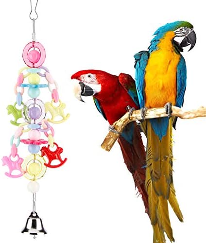 Topincn Bird Chyw Toy Toy תלוי תוכי חרוזים צבעוניים צעצוע של צעצוע חיית מחמד דוכן צעצועים צעצוע ציפורים