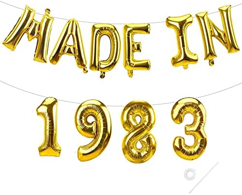 תוצרת באנר בלונים 1983, קישוטים ליום הולדת 40 לגברים נשים, כרזת יום הולדת 40