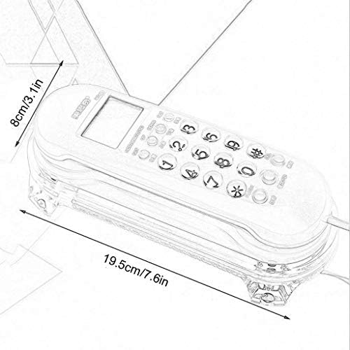 QDID טלפון עתיק טלפון קווי טלפון רטרו רטרו רכוב על קיר מסדרון מיטה טלפון, שולחן קיר שימוש כפול 19.5