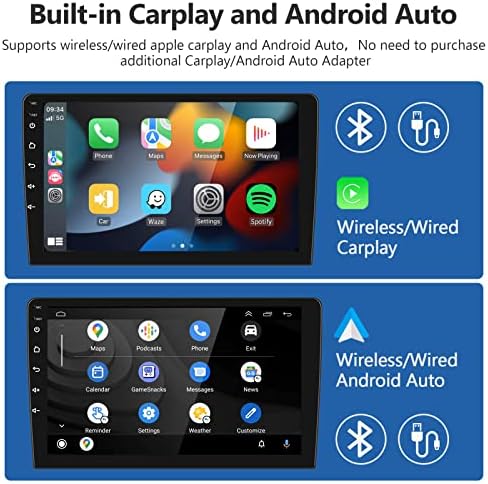 רדיו סטריאו לרכב אנדרואיד עם Apple Carplay Android Auto אלחוטית למושב פולקסווגן פאסאט ג'טה טורן, מסך