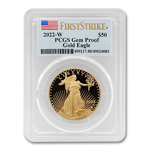 2022 W 1 OZ הוכחה זהב אמריקאי אמריקן מטבע חן חן הוכחה 50 $ PCGS STATE MINT