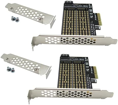 ESTARPRO 2X M.2 ל- PCIE NVME ו- SATA SSD כפול M KEY ו/או B כרטיס מתאם מקש 2242 2260 2280 מר כונן לשולחן