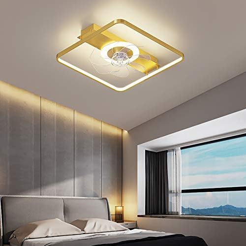 מאווררי תקרה של פיהון עם מנורות, מאוורר תקרת LED מודרנית עם אור ושלט רחוק שקט 3 מהירויות עמקות מאוורר
