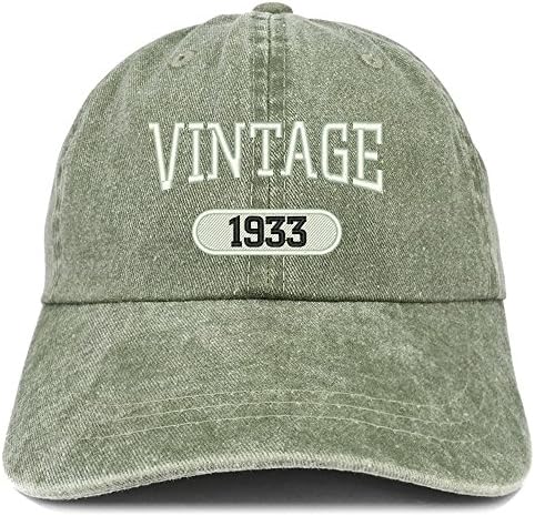 טרנדי הלבשה חנות בציר 1933 רקום 90 יום הולדת רך כתר שטף כותנה כובע