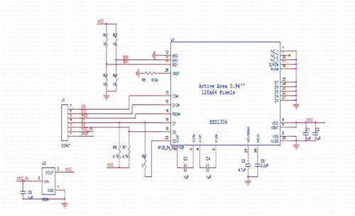 HILETGO 0.96 SSD1306 I2C IIC SPI סידורי 128x64 OLED LCD תצוגת 4 סיכה צבע גופן לבן לבן