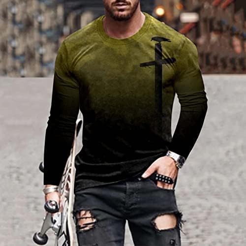 Xxzy 2022 חדשות Tshirts Mens Mens אופנה מזדמנת צוואר צוואר צוואר 3D דפוס דיגיטלי דפוס ארוך שרוול ארוך