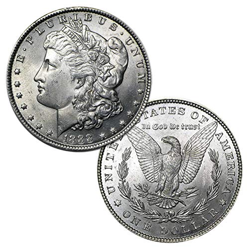 1888 P Morgan Silver Dollar BU 1 $ מבריק לא מחולק