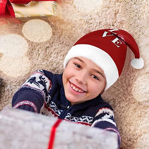 אהבת כבאי קטיפה חג המולד כובע שובב ונחמד סנטה כובעי עם קטיפה ברים ונוחות אוניית חג המולד קישוט