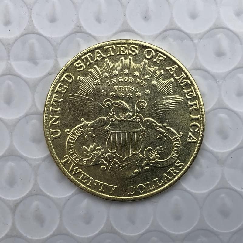 גרסת 1887p של ארצות הברית 20 מטבע זהב פליז עתיק מטבעות זיכרון זרות 34 ממ
