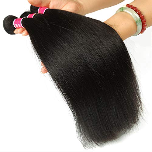 קז 'פל שיער אדם ישר שוזר פאה, 8-26 אינץ' פאת נשים, שיער חלק ארוך שחור טבעי, שיער אמיתי של נערה צעירה,